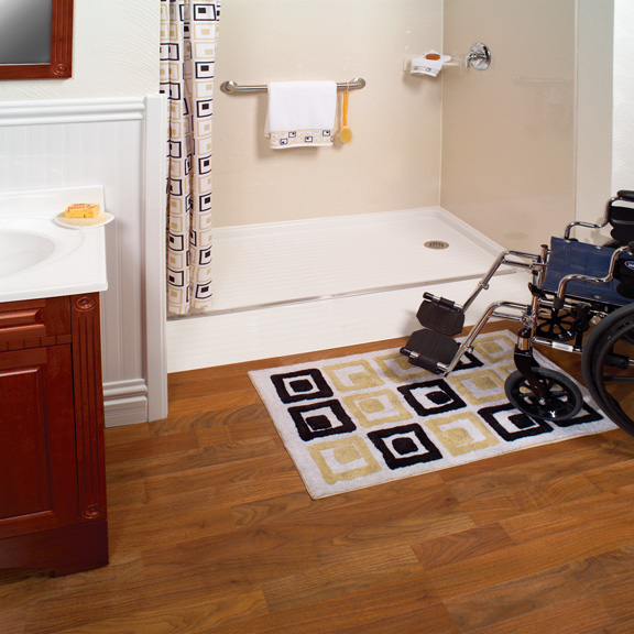 Barrier Free wheel chair accessible shower